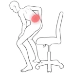 慢性腰痛の場所イラスト