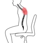 猫背のイラスト