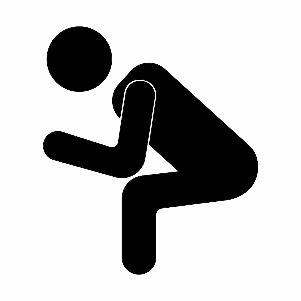 しゃがめない人ピクトグラム